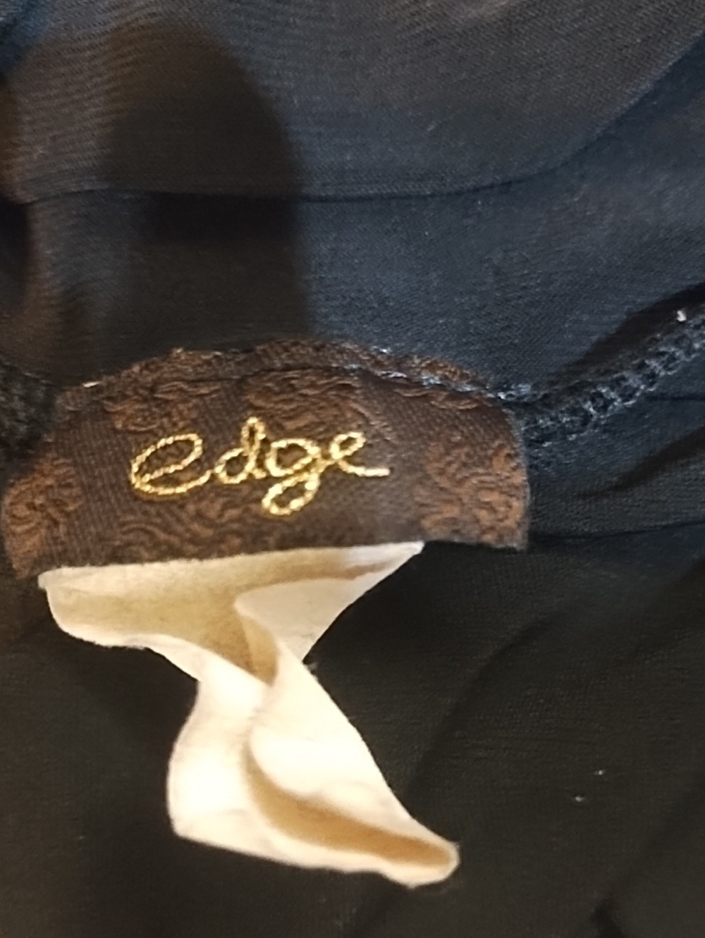 edge Black Asymmetrical Pleated Handkerchief Hem Skirt - Picture 2 of 3